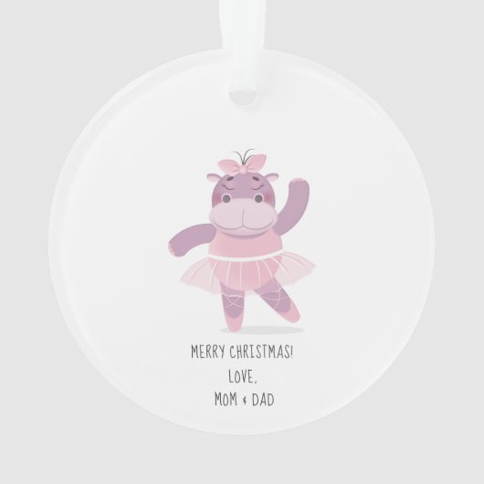 Hippo Ballerina Ornament (Rückseite)