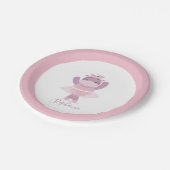 Hippo Ballerina Pappteller (Schrägansicht)