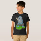 Hippo Baseball Baseball T-Shirt (Vorne ganz)