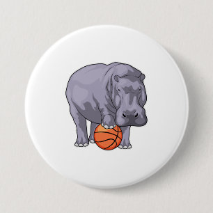 Hippo Basketball-Spieler Basketball Button