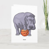 Hippo Basketball-Spieler Basketball Karte (Rückseite)