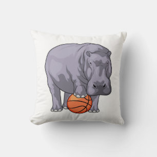 Hippo Basketball-Spieler Basketball Kissen