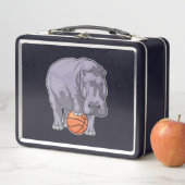 Hippo Basketball-Spieler Basketball Metall Brotdose (Beispiel)