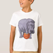Hippo Basketball-Spieler Basketball T-Shirt (Vorderseite)