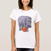 Hippo Basketball-Spieler Basketball T-Shirt (Vorderseite)