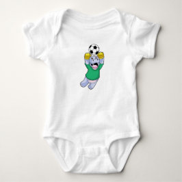 Hippo beim Fußballsport Baby Strampler