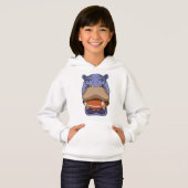 Hippo beim Fußballsport Hoodie (Vorne ganz)