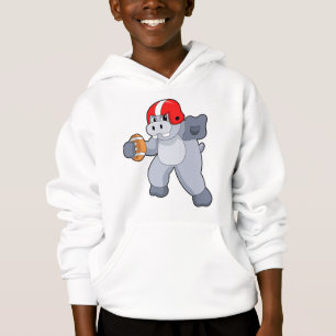 Hippo beim Fußballsport Hoodie