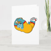 Hippo beim Fußballsport Karte (Vorderseite)