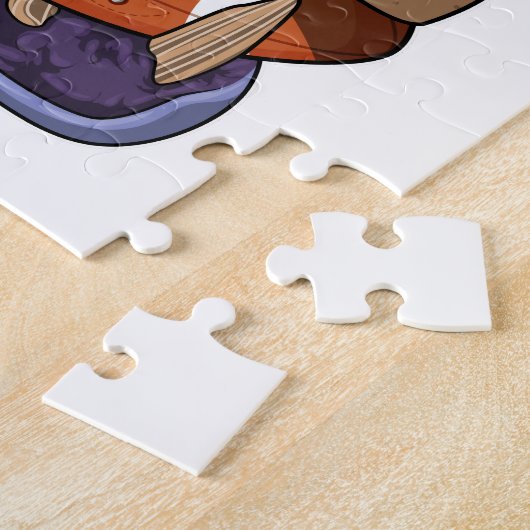 Hippo beim Fußballsport Puzzle (Seite)