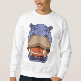 Hippo beim Fußballsport Sweatshirt