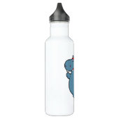 Hippo beim Laufen mit Headband Edelstahlflasche (Links)