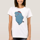 Hippo beim Laufen mit Headband T-Shirt
