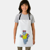 Hippo beim Laufen Schürze (Insitu)