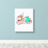 Hippo beim Tauchen mit Schnorchel Leinwanddruck (Insitu (Holzboden))