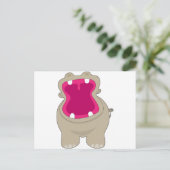 Hippo Big Mouth Postkarte (Stehend Vorderseite)