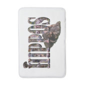 Hippo-Bild-Logo mit Hippos, Badematte (Vorderseite Vertikal)