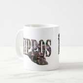 Hippo-Bild-Logo mit Hippos, Kaffeetasse (Vorderseite Links)