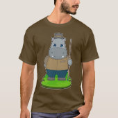 Hippo Billiard Queue T-Shirt (Vorderseite)