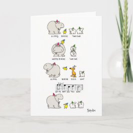 HIPPO BIRDIE KARTE