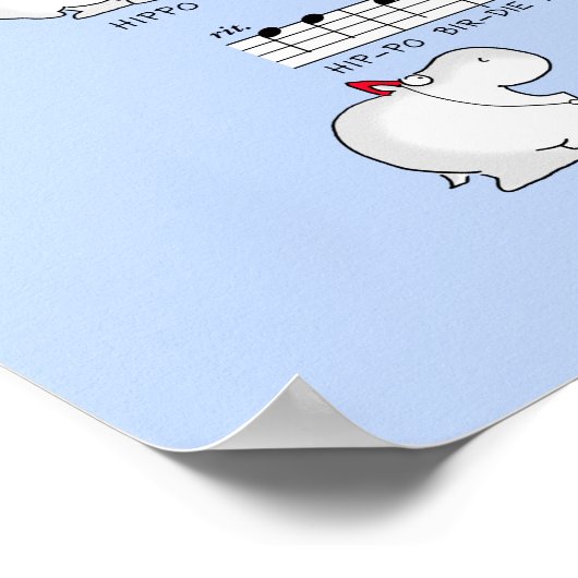 HIPPO BIRDIE TWO EWE Poster by Sandra Boynton (Ecke)