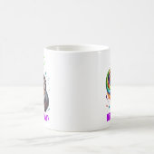 Hippo Birthday fröhlich, farbenfroh Candy Swirl | Kaffeetasse (Mittel)