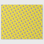 Hippo Birthday Gift Wrap Wrapping Papier Geschenkpapier (Flach)