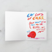 HIPPO BIRTHDAY KARTE (Innenseite)