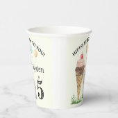 Hippo Birthday Party Pappbecher (Rechts)