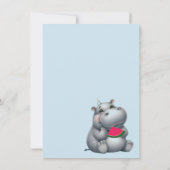 Hippo Birthday Party Watermelon Einladung (Rückseite)