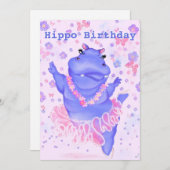Hippo Birthday - Prima Ballerina Hippo + Ihr Name (Vorne/Hinten)