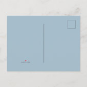 Hippo Birthday sanft blau einfache Einladung (Rückseite)