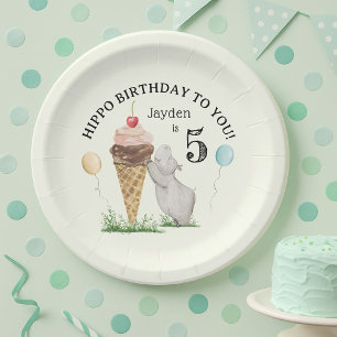 Hippo Birthday to You Birthday Party Pappteller