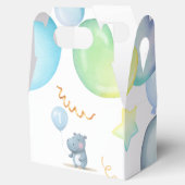 Hippo Birthday Weichblau Geschenkschachtel (Geöffnet)