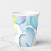 Hippo Birthday Weichblau Pappbecher (Rechts)