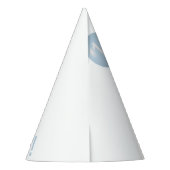 Hippo Birthday Weichblau Partyhütchen (Rückseite)