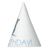 Hippo Birthday Weichblau Partyhütchen (Rechts)