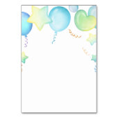 Hippo Birthday Weichblau Tischnummer (Rückseite)