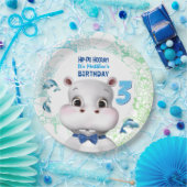 Hippo Blau Fisch Junge Geburtstag Pappteller (Party)