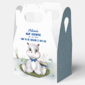 Hippo Blue Baby Dusche Geschenkschachtel (Geöffnet)