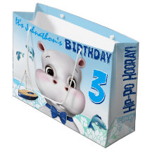 Hippo Blue Boy Birthday