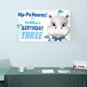 Hippo Blue Fish Boy Geburtstag Banner (Messeveranstaltung)