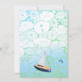 Hippo Blue Fish Boy Geburtstag Einladung (Rückseite)