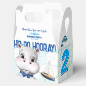 Hippo Blue Fish Boy Geburtstag Geschenkschachtel (Geöffnet)