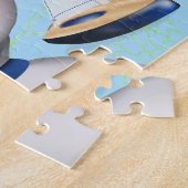 Hippo Blue Fish Kinder Puzzle (Seite)
