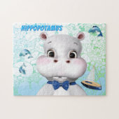 Hippo Blue Fish Kinder Puzzle (Horizontal)