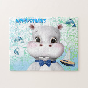 Hippo Blue Fish Kinder Puzzle