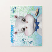 Hippo Blue Fish Kinder Puzzle (Vertikal)