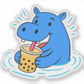 Hippo Boba Aufkleber (Vorderseite)