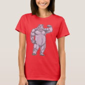 Hippo Bodybuilder Bodybuilding T-Shirt (Vorderseite)